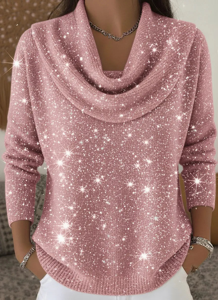 Women’s Soft-Shine Relaxed Round-Neck Knit Sweater