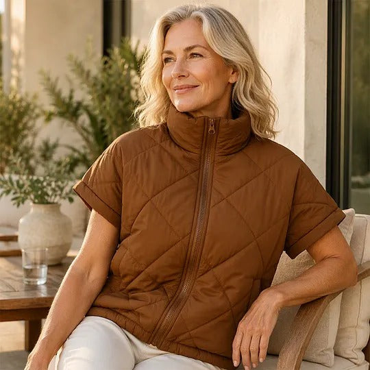 Women's Quilted Zip-Front Vest