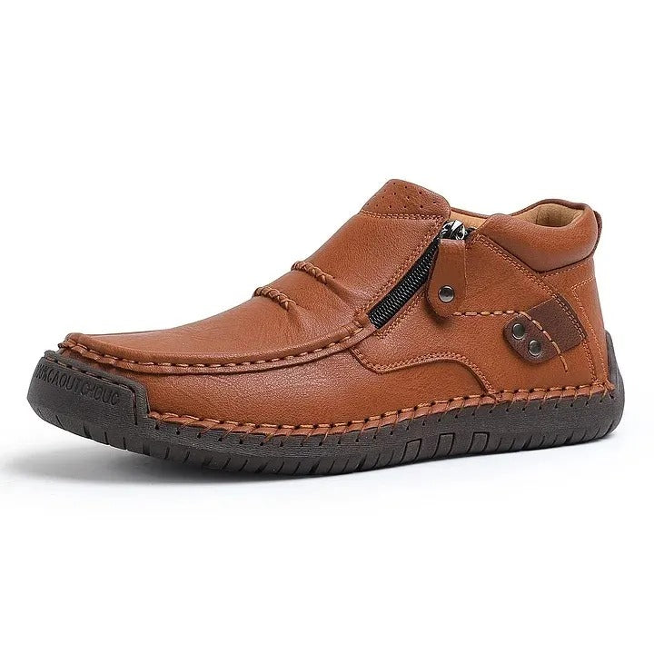 Men's Leather-Look Slip-On Boots