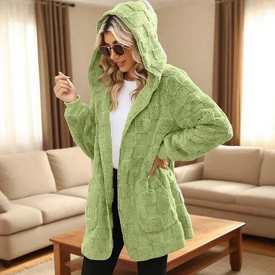 Women's Hooded Textured Cardigan