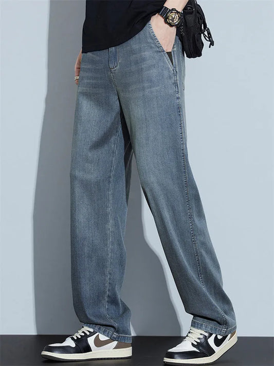 Men's Loose Straight Denim Jeans