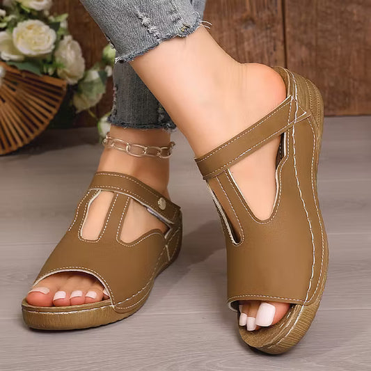 Women's Open-Toe Wedge Slide Sandals