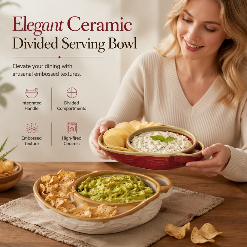 Divided Serving Dish with Side Handle