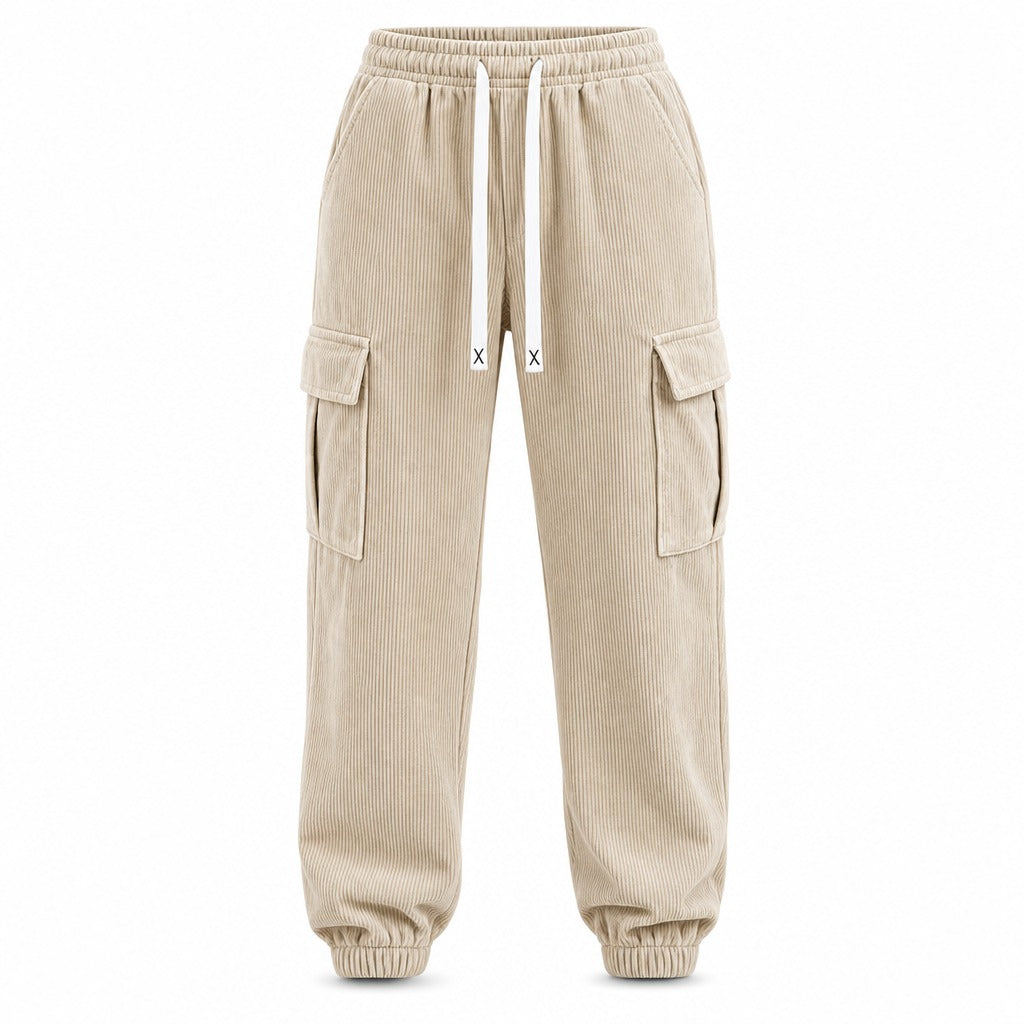 Women's Cargo Jogger Pants with Drawstring Waist