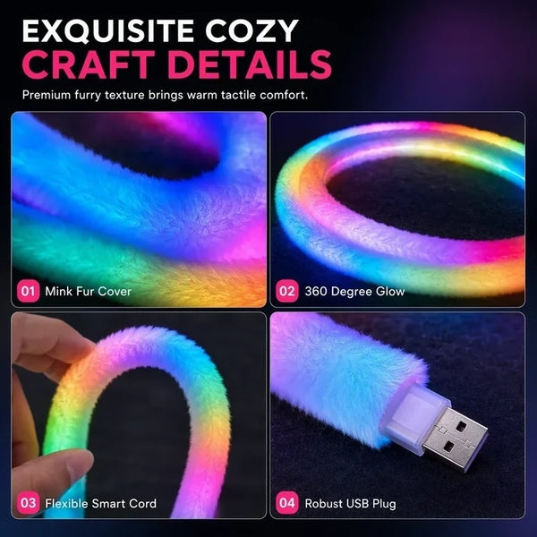 Plush Neon LED Strip Light with Remote Control