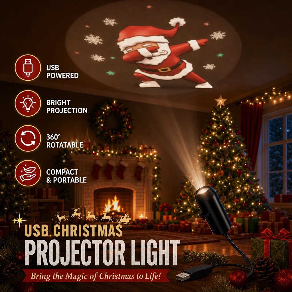 USB Christmas Projector Light