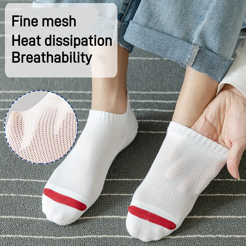 Low-Cut Socks with Mesh Design – 6 Pairs