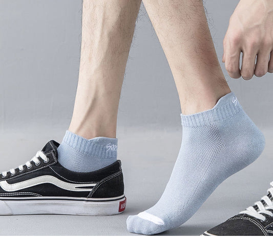Low-Cut Socks with Mesh Design – 6 Pairs