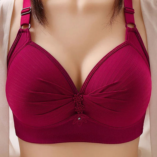 Women's Bra with Pleated Cup Design