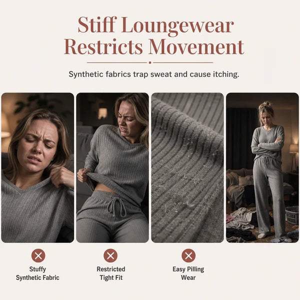 Women's Ribbed Two-Piece Lounge Set