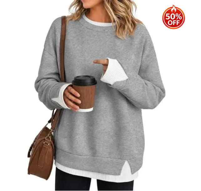 Women’s Layered Look Relaxed Sweatshirt