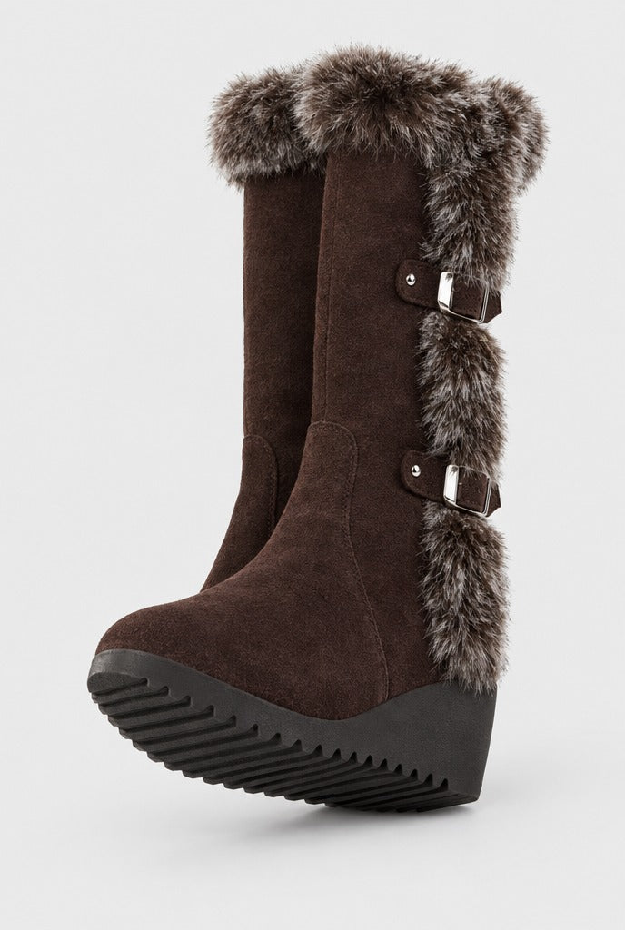 Women's Buckle Detail Winter Boots