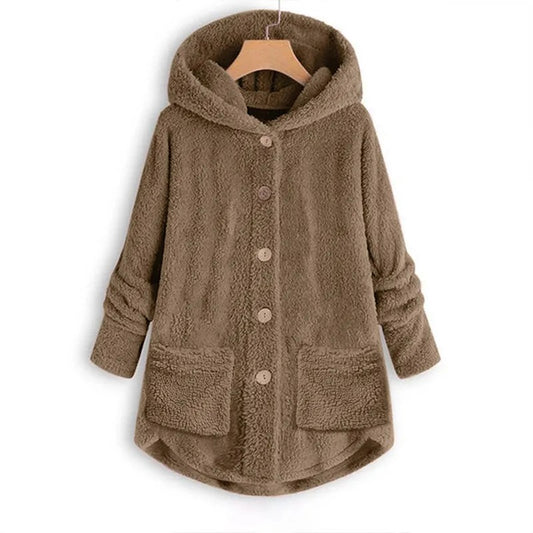 Women's Hooded Button-Front Coat