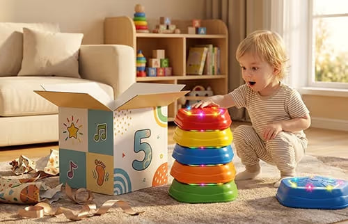 Interactive Musical Stepping Stones – 5-Piece Set