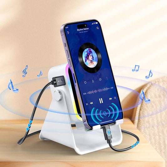 5-in-1 Wireless Induction Speaker Phone Stand