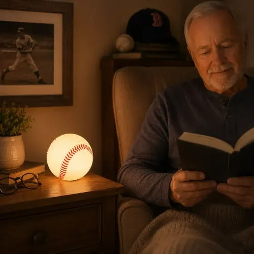 Baseball Night Light with Stitch Detail