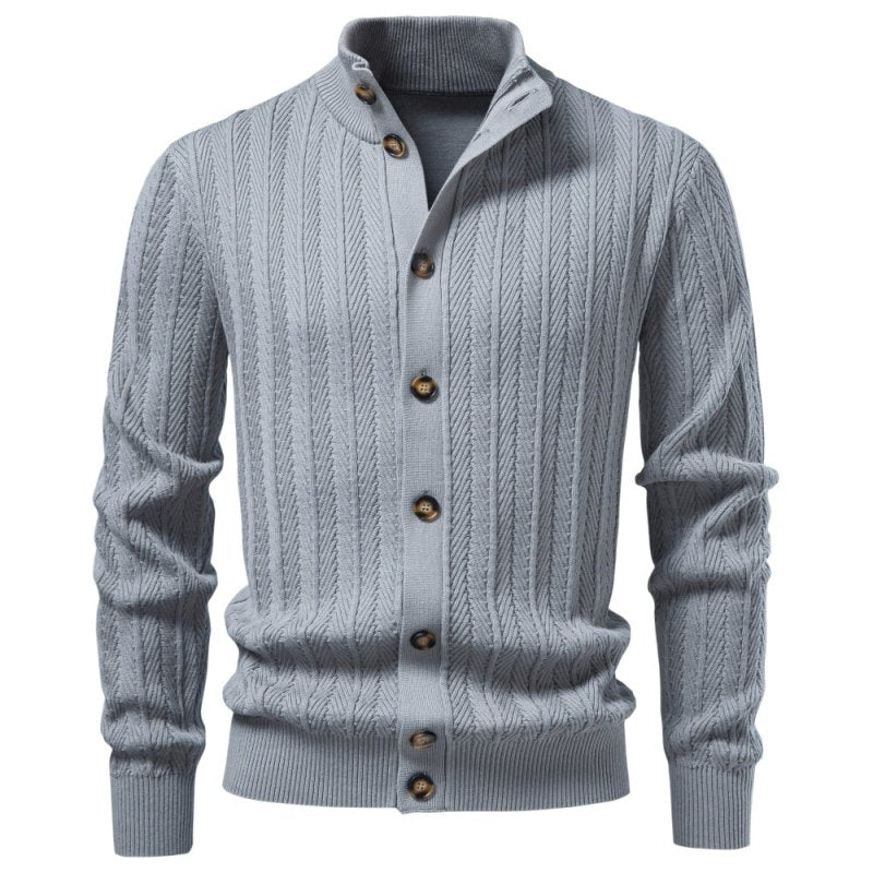 Men's Button Front Knit Sweater