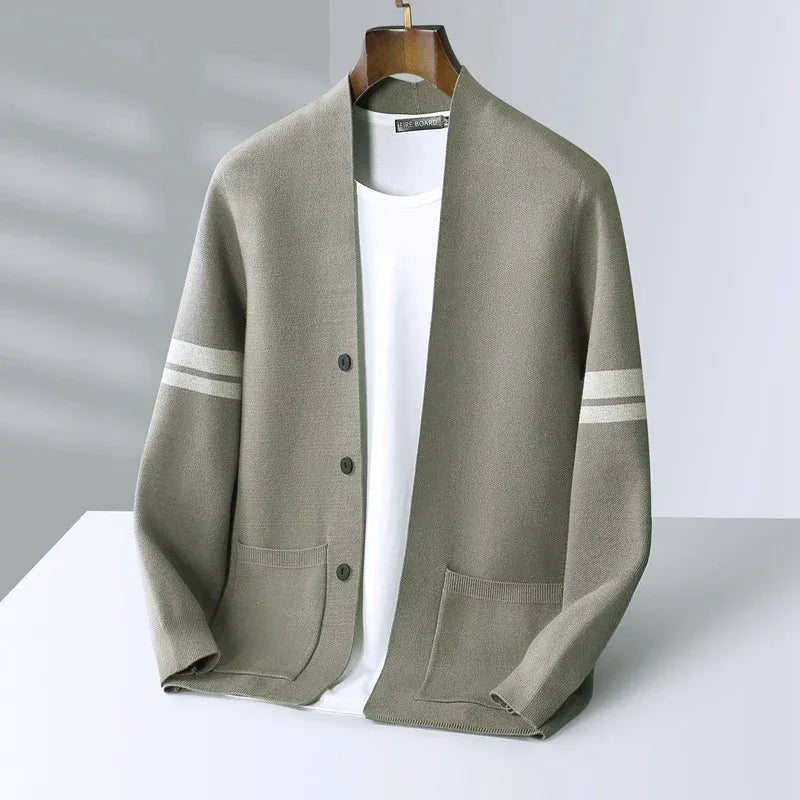 Men’s Button-Front Knit Cardigan