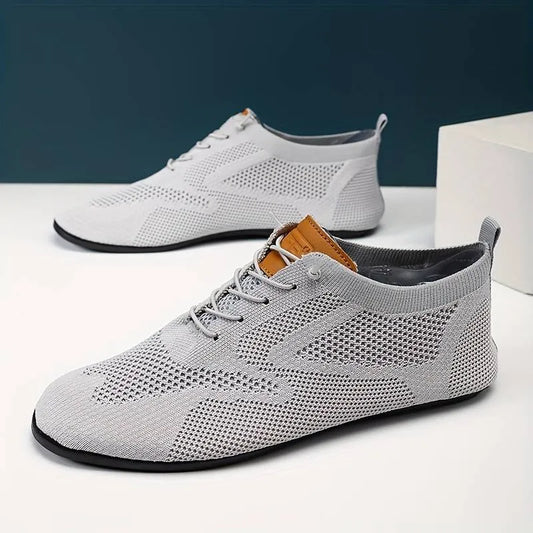 Men’s Breathable Mesh Lace-Up Walking Shoes