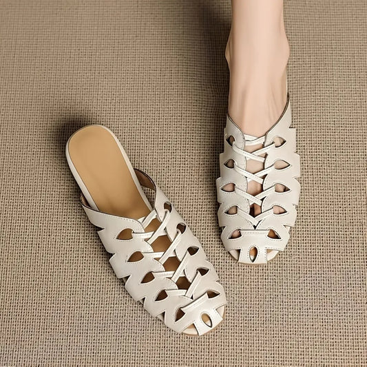 Women’s Cutout Slip-On Flat Sandals