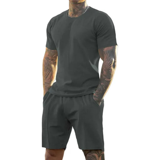 Men’s Athletic T-Shirt and Shorts 2-Piece Set