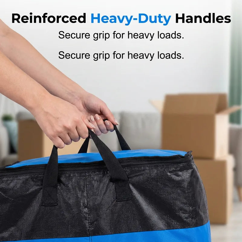Collapsible Zippered Storage Bag with Carry Handles