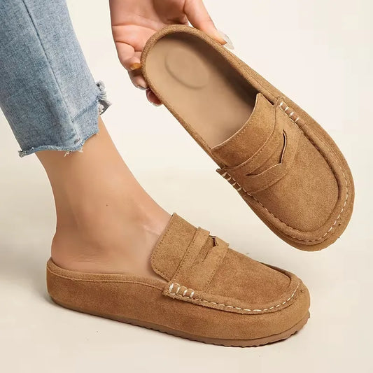 Women’s Suede-Look Slip-On Loafer Mules
