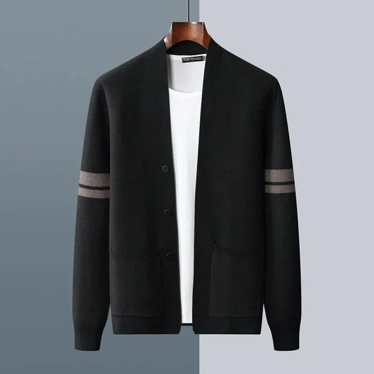Men’s Button-Front Knit Cardigan