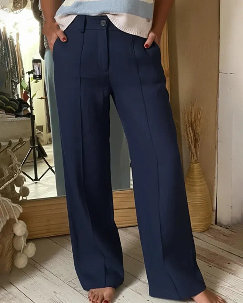 Women’s Front Crease Wide Leg Pants