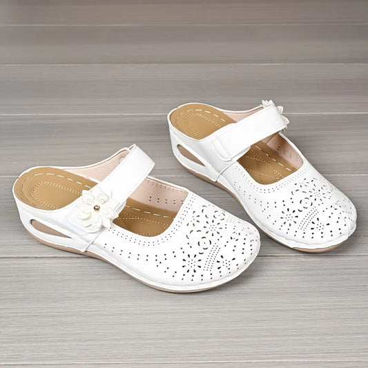 Women’s Floral Cutout Mary Jane Comfort Mules