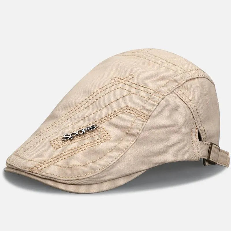 Men’s Classic Flat Cap Breathable Adjustable Hat