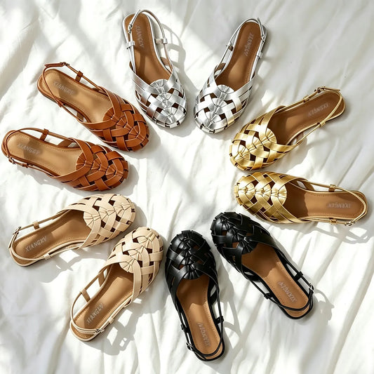 Women’s Woven Slingback Flat Sandals