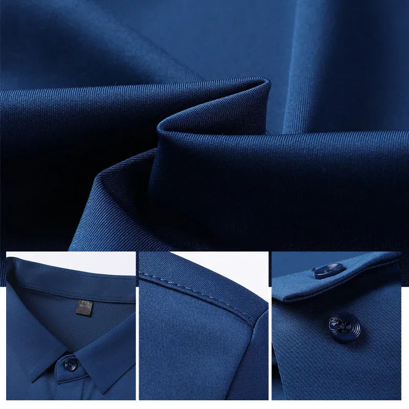 Men’s Stretch Wrinkle-Free Slim Fit Dress Shirt