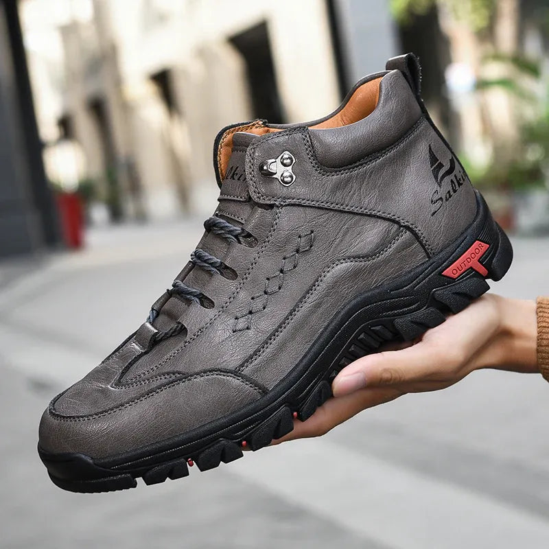 Men’s Rugged Lace-Up Comfort Walking Shoes