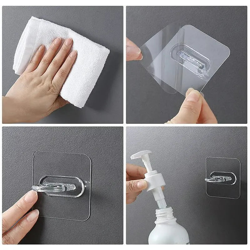 Clear Adhesive Wall Hooks