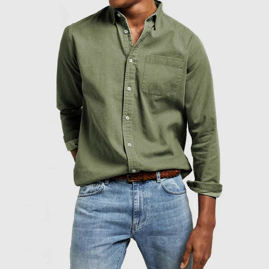 Men’s Casual Button-Up Cotton Shirt