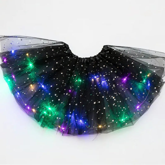 Girls’ Light-Up Star Tulle Tutu Skirt
