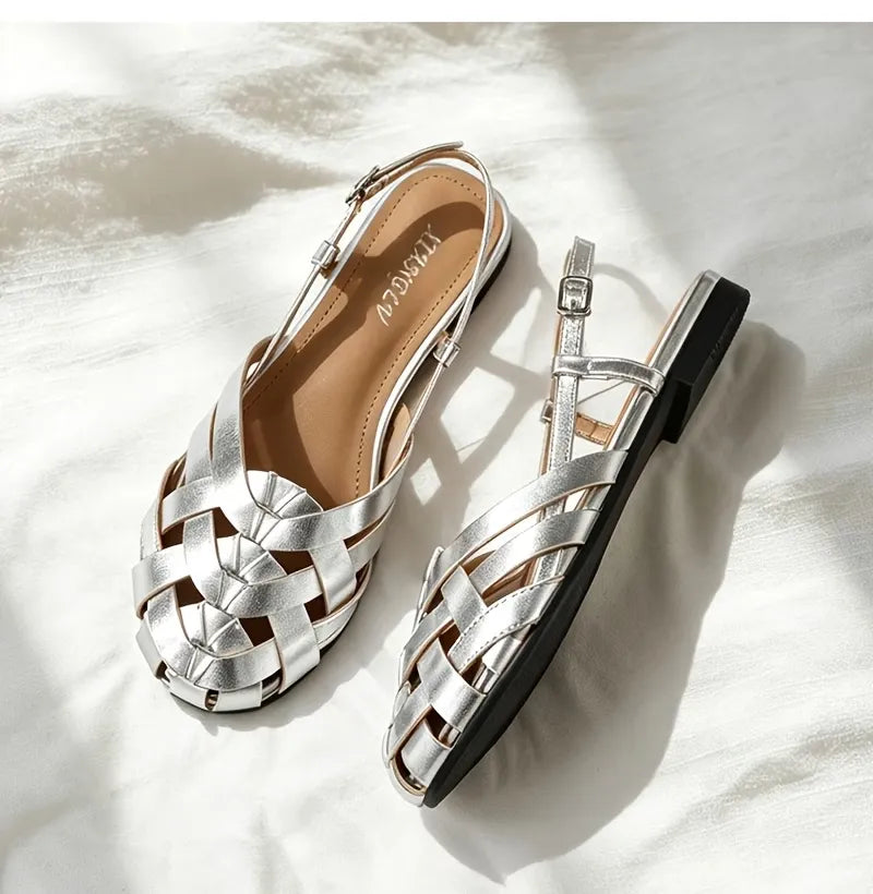 Women’s Woven Slingback Flat Sandals