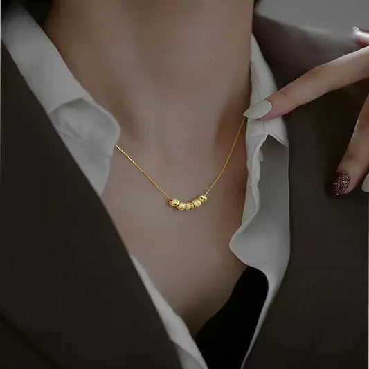 Gold-Tone Bead Necklace & Bracelet Set