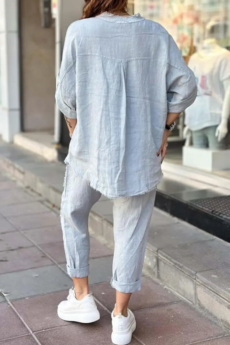 Women’s Relaxed Graphic Top & Cargo Pants Set