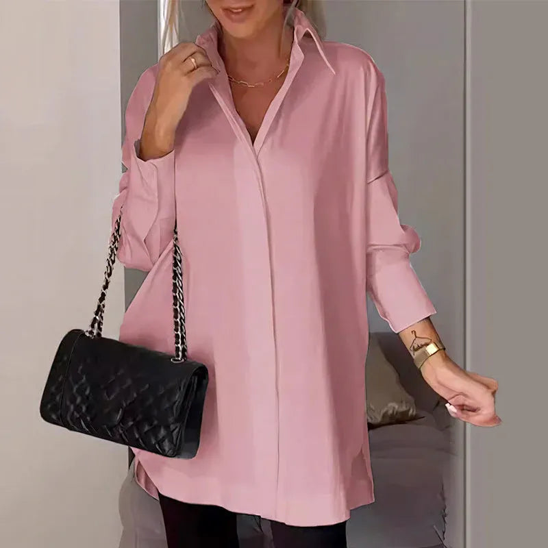 Women’s Oversized Button-Up Long Shirt