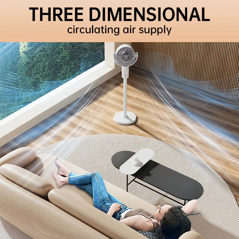 5-Speed Adjustable Stand Fan with Remote