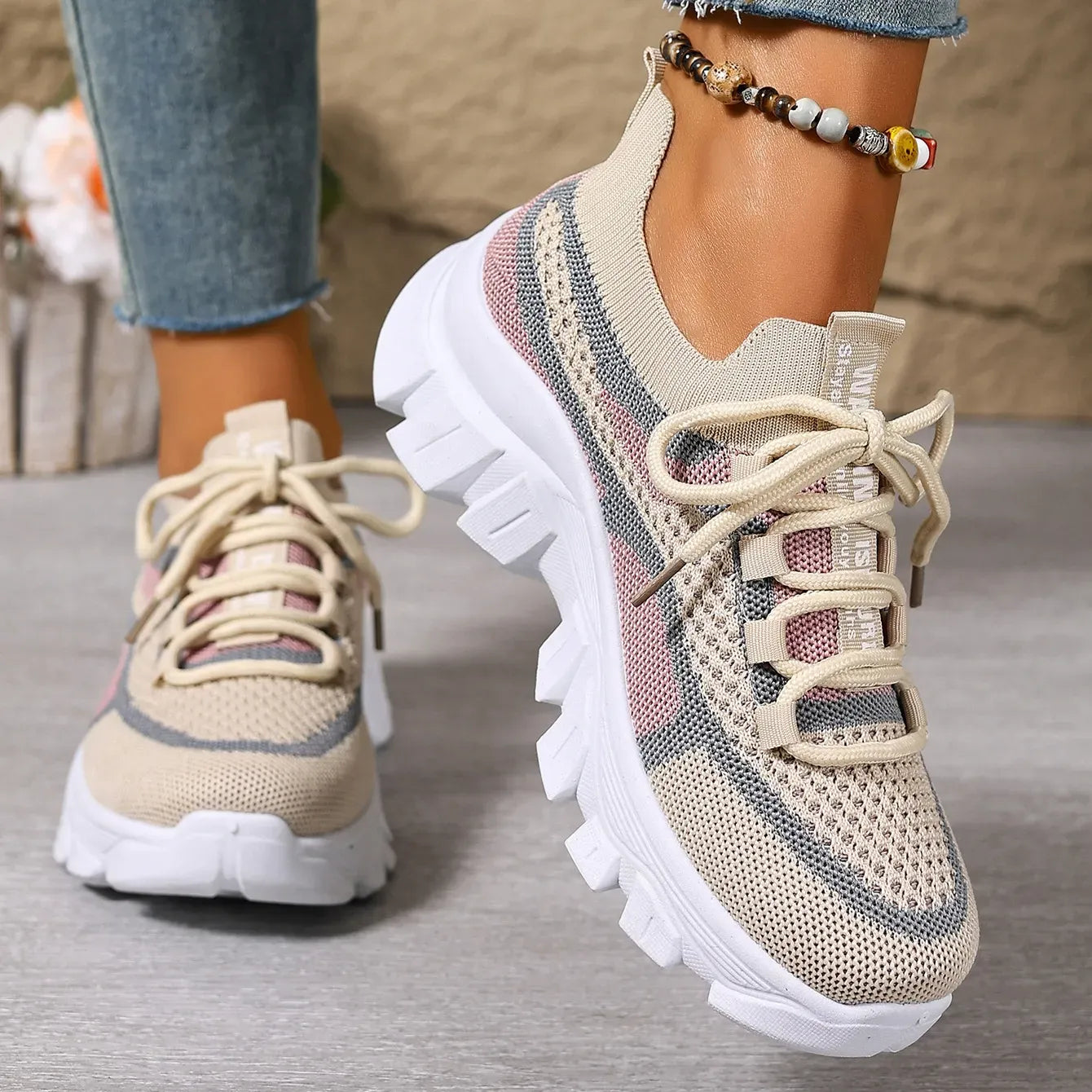 Women’s Breathable Chunky Sole Sneakers