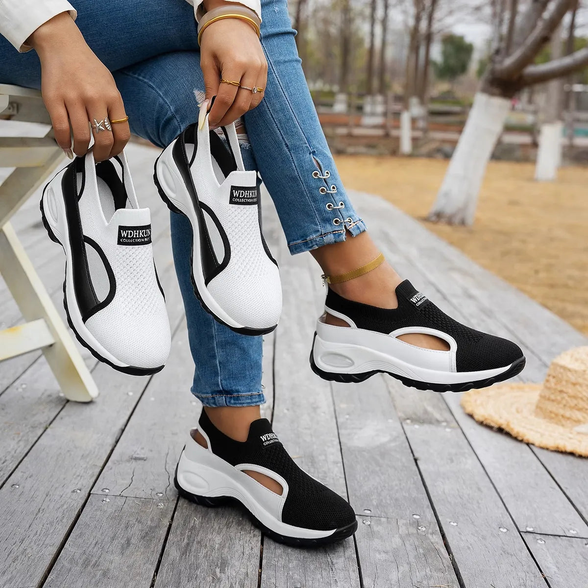 Women’s Slip-On Mesh Walking Sneakers
