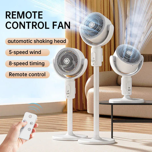 5-Speed Adjustable Stand Fan with Remote