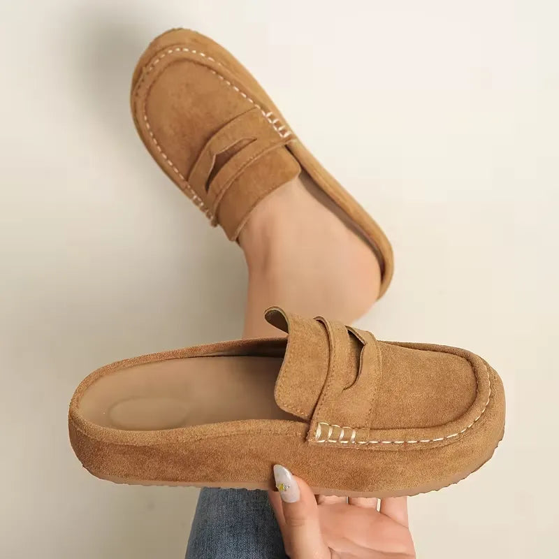 Women’s Suede-Look Slip-On Loafer Mules