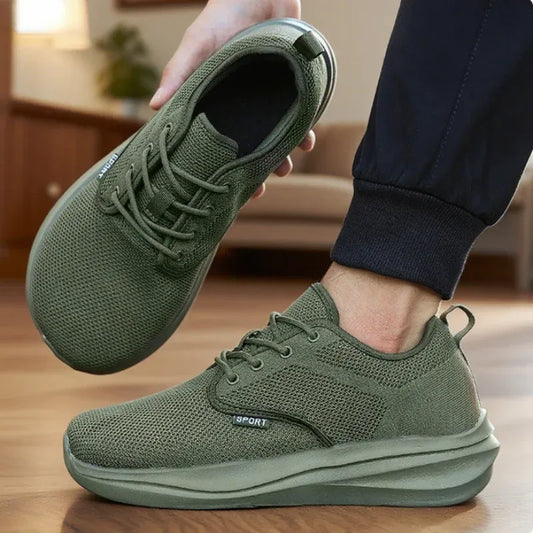 Men’s Lightweight Breathable Lace-Up Walking Sneakers