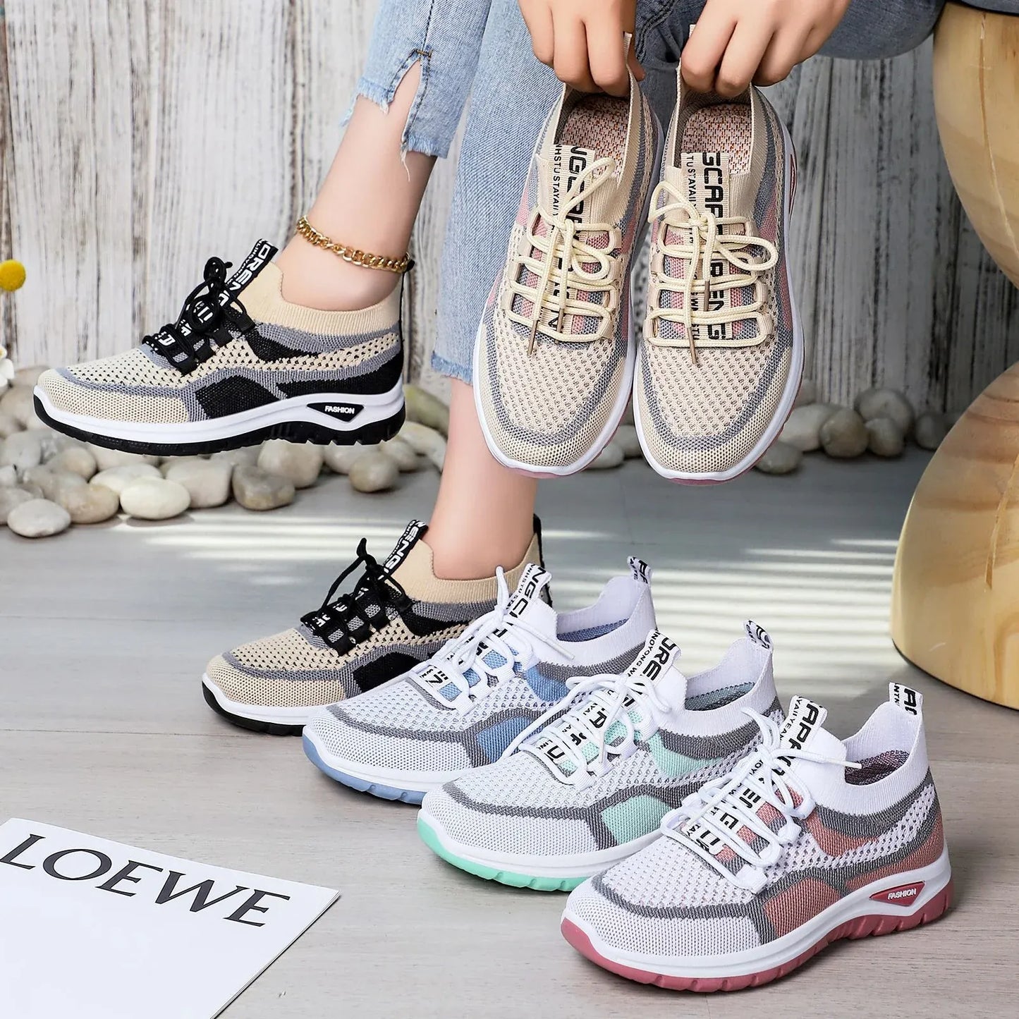Women's Knit Walking Sneakers