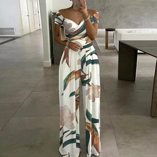Women’s Off-Shoulder Wide-Leg Jumpsuit