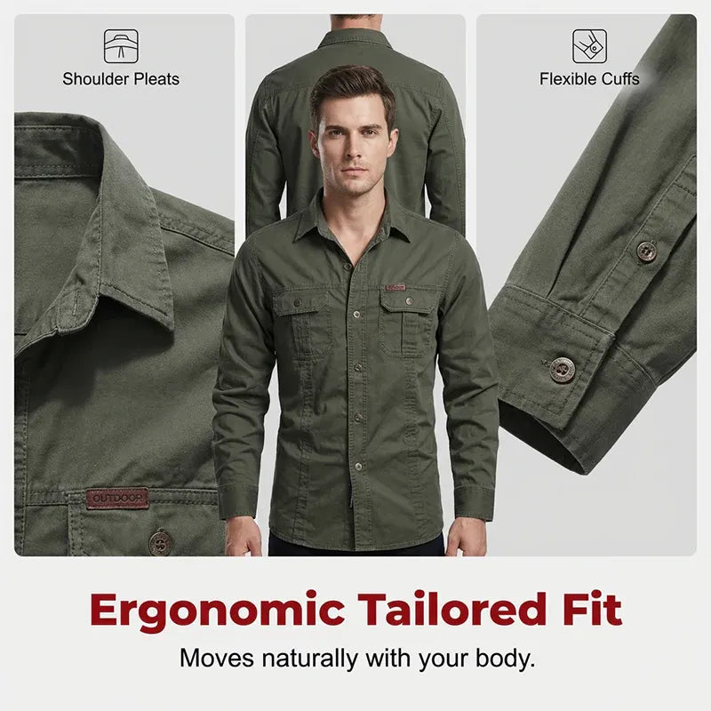 Men's Rugged Long Sleeve Work Shirt